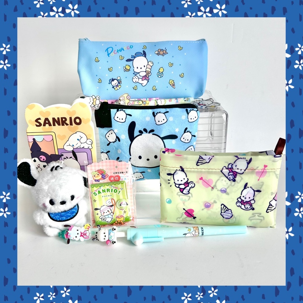 💙(POCH320) Pochacco Adorable 8-Piece Pencil Case Mini Bundle!